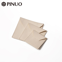 Pochette à bijoux en microfibre PINUO, sac de rangement pour bijoux souple pour bague, collier, boucles d'oreilles, trois tailles, logo personnalisé