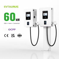 Vente en gros de stations de recharge rapides DC commerciales pour véhicules électriques, 60 kW, CCS2, GBT, Chademo, Ocpp, pour voitures à énergie nouvelle