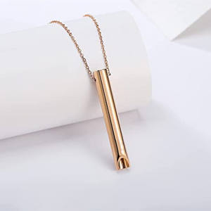 Collar de silbato para aliviar el estrés de estilo Ins que no se decolora chapado en oro americano europeo colgante transfronterizo de nicho - Product Image 1