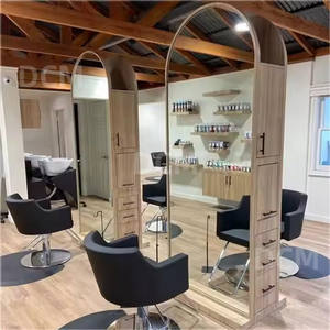 <span class=keywords><strong>Parrucchiere</strong></span> specchietti Double face acconciatura <span class=keywords><strong>parrucchiere</strong></span> barbiere attrezzature barbiere specchio stazione - Product Image 1