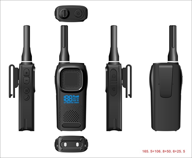 Mini Handheld Walkie Talkie Long Range Analogue and Digital Hiking Adventure Voice Announcement Walkie Talkie