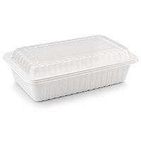 Contenedor de Alimentos de Plástico Transparente de 1000 ml, 224x150x51 mm, con Tapa, Desechable, para Comida Familiar, Bento Box, Apto para Alimentos, PP, para Restaurante