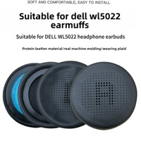 Coussinets d'oreille en cuir protéiné souple de remplacement pour casque sans fil DELL WL5022 Pro, coussinets en mousse à mémoire de forme, vente en gros, ajustement confortable