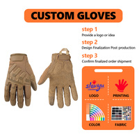 Gants de motocross personnalisés résistants aux chocs pour hommes, antidérapants, compatibles écran tactile, doigts entiers, poignet réglable, respirants, tactiques