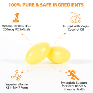 Acentiallabs Premium <span class=keywords><strong>Vitamin</strong></span> <span class=keywords><strong>D3</strong></span> K2 Yumuşak Kapsül Takviyeleri Hindistan Cevizi Yağı İçeren <span class=keywords><strong>Vitamin</strong></span> <span class=keywords><strong>D3</strong></span> ve K2 Yumuşak Kapsüller Bağışıklık Sistemini Destekler - Product Image 2