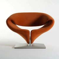 Canapé individuel sur mesure en velours fait main, style minimaliste de luxe léger, design italien, pour salon et chambre à coucher