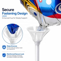 Accessoires pour ballons : Bâtons et coupelles en plastique pour ballons en latex de 40 cm – Support de ballon de 40 cm avec coupelle pour maintenir les ballons