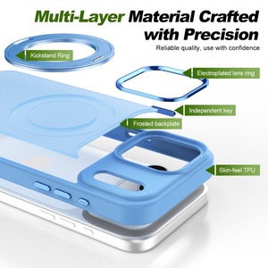เคสโทรศัพท์แม่เหล็กแบบด้านคุณภาพสูงสำหรับ iPhone 18 17 Pro Max พร้อมการปกป้อง 360 องศา °   ฝาครอบป้องกันปุ่ม AI แบบตั้งวางได้ - Product Image 2