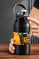 Beauchy Nouveau Design 2026 Vente en Gros Bouteille d'Eau Isotherme en Métal de 800ml, 1000ml, 1200ml, 1.5L avec Poignée et Paille, Motif Dessin Animé pour Adulte