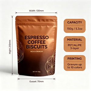 Bolsas de Café de Aluminio Impresas Personalizadas, Bolsas de Embalaje de Grado Alimenticio con Válvula y Sellado Térmico para Almacenamiento Fresco - Product Image 5