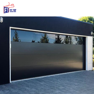 Design moderne Taille personnalisée 8*7 10*10 Simple Double vitrage isolé <span class=keywords><strong>Porte</strong></span> <span class=keywords><strong>de</strong></span> <span class=keywords><strong>garage</strong></span> aérienne finie ouverte roulante - Product Image 1