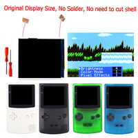 Kit d'écran LCD IPS rétroéclairé Hispeedido HD Original, taille d'affichage réduite, compatible FRM ON/OFF, pour console Game Boy Color GBC avec étui
