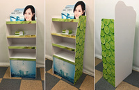 Présentoir publicitaire en carton mousse PVC, petit présentoir de comptoir en carton pour table