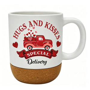 Taza de Café de Cerámica con Diseño de Camión del <span class=keywords><strong>Amor</strong></span> para el Día de San Valentín, Taza de Té con Estampado de Corazón 'El <span class=keywords><strong>Amor</strong></span> Vive Aquí', Souvenir Promocional para Venta Minorista - Product Image 2