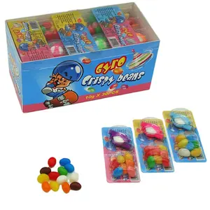 Atacado Popular Plastic Candy Toy Fruit Sabor Jelly Bean com Gyro para crianças