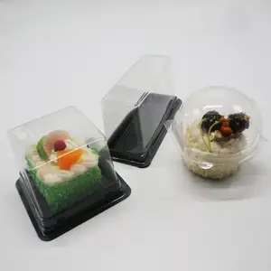 Chất Lượng Cao Pet Single Slice Bánh Container Cupcakes Trong Suốt Dùng Một Lần Pho Mát Bánh Container Rõ Ràng Bánh Hộp