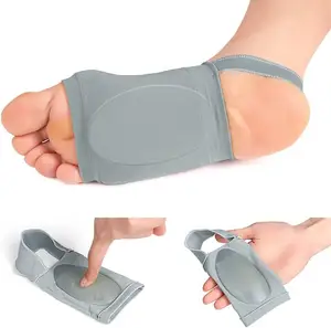 Unisex Sports Comfort SEBS Silicone Insoles Flat Foot Arch Pad Massage Cushion Elastic Bandage Corrective Arch Socks Heel Arch