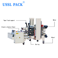 AS723 Scelleuse automatique de cartons à quatre côtés, machine de traitement pour usine alimentaire, avec entraînement multi-moteurs et convoyage stable, pour grandes boîtes d'expédition