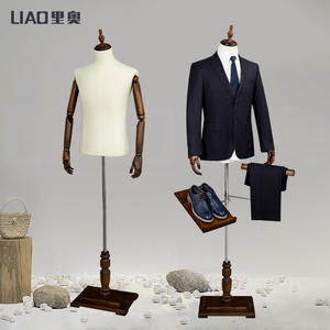 Maniquí Masculino para Trajes de Negocios, Brazos Flexibles, Parte Superior del Cuerpo en Lino Negro, Maniquí Masculino para <span class=keywords><strong>Sastre</strong></span>, Torso, Exhibición de Trajes - Product Image 2