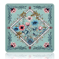 Tapis de Mahjong carré antidérapant en caoutchouc à motif Tigre Tropical, tapis de jeu de Mahjong imprimé sur mesure