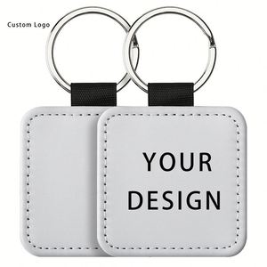 Custom Made <b>Keychains</b> PU <b>Leather</b> Stainless Steel, Eco-Friendly for All Occasions Decoration - Product Image 6