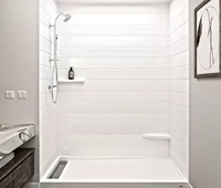 Sistema de Paneles de Pared para Ducha Moderno Costar Theory, Impermeable, de Piedra Artificial Ecológica, para Hoteles y Escuelas, Modelo 3D