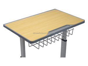 Set Scrivania e Sedia Ergonomica <span class=keywords><strong>Regolabile</strong></span> <span class=keywords><strong>in</strong></span> <span class=keywords><strong>Altezza</strong></span> per Studenti, Telaio <span class=keywords><strong>in</strong></span> Metallo Resistente, Tavolo e Sedia per Scuola Secondaria - Product Image 4