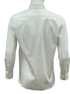 เสื้อเครื่องแบบธุรกิจสีขาวของผู้ชายเดรสแขนยาวผ้าสแปนเด็กซ์10% 90% ผ้าฝ้ายปักโลโก้ระบายอากาศใส่สบาย - Product Image 5