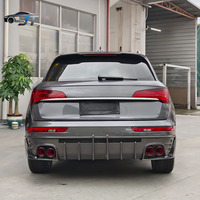 Kit carrosserie en fibre de carbone Jitan en promotion pour Audi Q5 Q5L SQ5 – Pièces de carrosserie auto en fibre de carbone : Lame avant, diffuseur arrière avec tuyau d'échappement