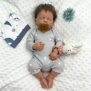 Muñeca Bebé <span class=keywords><strong>Reborn</strong></span> de Silicona Anatómicamente Correcta de 20 Pulgadas, con Piel Oscura y Cabello Corto, <span class=keywords><strong>para</strong></span> Acompañar a los Padres que Perdieron a su Único Hijo - Product Image 5