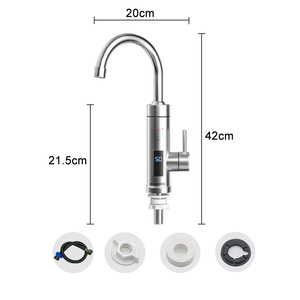 Grifo <span class=keywords><strong>de</strong></span> Cocina <span class=keywords><strong>de</strong></span> Acero Inoxidable para Montaje en Encimera, <span class=keywords><strong>Calentador</strong></span> <span class=keywords><strong>de</strong></span> <span class=keywords><strong>Agua</strong></span> Instantáneo Eléctrico con <span class=keywords><strong>Caño</strong></span> Flexible Giratorio, Calentamiento en 3 Segundos, Venta al por Mayor - Product Image 6