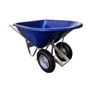 <span class=keywords><strong>160KG</strong></span> Capacidad de carga 120L Gran carretilla de jardín de plástico con dos ruedas para transportar agua o cargas pesadas - Product Image 1