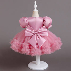 Vestido <span class=keywords><strong>de</strong></span> Princesa <span class=keywords><strong>para</strong></span> Niña, Vestido Rojo <span class=keywords><strong>de</strong></span> Fiesta <span class=keywords><strong>para</strong></span> <span class=keywords><strong>Niñas</strong></span> <span class=keywords><strong>de</strong></span> 4 Años, Tirantes Finos, Lazo, Algodón Mezclado - Product Image 3