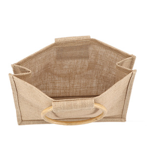 Nhà Máy OEM Vải Bố Túi Với In Ấn Tùy Chỉnh Tự Nhiên <span class=keywords><strong>Tote</strong></span> <span class=keywords><strong>Bag</strong></span> Vòng Tre Xử Lý Đay Túi Mua Sắm Cho Quà Tặng - Product Image 4