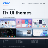 KSOY Universal Android Player Radio Mobil 9 Inch Audio Mobil Layar Sentuh Android 2K Navigasi GPS Bluetooth WiFi