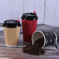 Gobelet à café en papier à double paroi écologique, design personnalisé imprimé, gobelet en papier kraft de 12 oz, gobelet à café jetable en papier