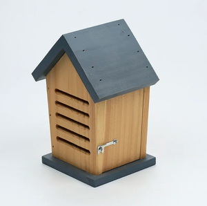 Özelleştirilebilir bambu kuş yuvalama kutusu açık evcil hayvan kafesi düğme kapatma katı hayvan desen sürdürülebilir böcek evi yaşam için - Product Image 3