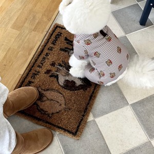 <span class=keywords><strong>Manteau</strong></span> d'hiver chaud en coton rembourré à quatre pattes pour petits chiens, avec imprimé ours mignon et carreaux vichy, pour Bichon Frisé, Caniche, Pomeranian - Product Image 5