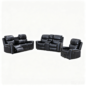 6 Position Adjustable Soft Air Leather Chesterfield Recliner <b>Sofa</b> Set Easy To Clean <b>For</b> Modern Living Room Home Furniture - Product Image 6