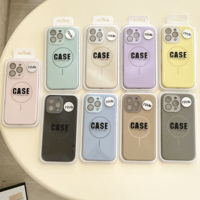 Coque de téléphone magnétique en silicone avec protection d'objectif en acrylique pour iPhone 13 14 15 16 17 Pro Max Plus
