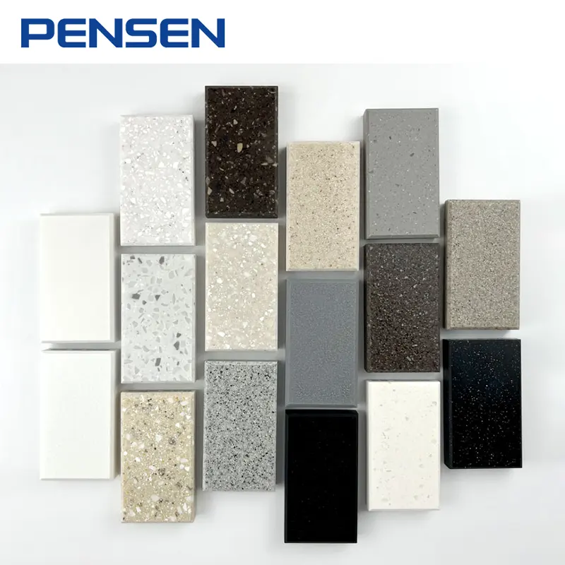 Pensen coreano gran oferta patrón de mármol hoja de piedra artificial superficie sólida acrílica modificada