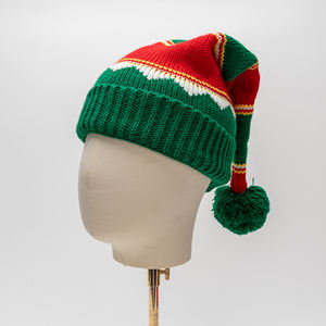 <span class=keywords><strong>Bonnet</strong></span> en laine style elfe amusant, rayé rouge et blanc avec <span class=keywords><strong>pompon</strong></span>, chapeau d'hiver festif pour hommes et femmes, fêtes de fin d'année, usage quotidien décontracté - Product Image 6