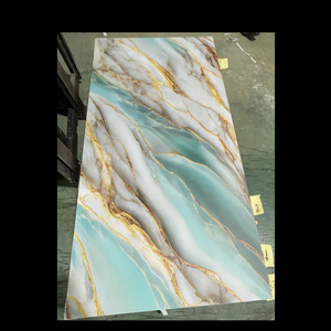 Panneau mural de <span class=keywords><strong>douche</strong></span> imperméable en <span class=keywords><strong>PVC</strong></span> avec revêtement UV de 2,5 mm 3 mm, <span class=keywords><strong>dalle</strong></span> de marbre - Product Image 3