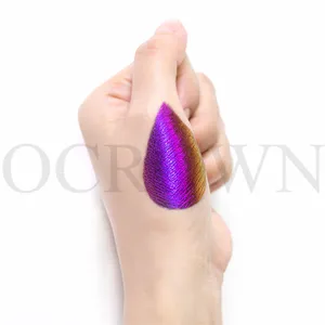 紫色/红色/黄色/青铜变色指甲颜料热卖变色龙闪光眼影粉