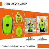 Combinaison de sécurité avec airbag portable, protection contre les chutes, vêtements de travail pour travaux en hauteur de 2 à 9 m, déclenchement 0,08 s, airbag rechargeable OPW