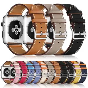 Gelang pengganti jam tangan, diskon besar 38mm 40mm 41mm 42mm 45mm 49mm gelang pengganti CoolyepPU tali jam kulit untuk iwatch apple