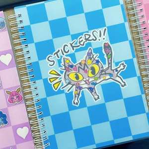 स्टिकर दृश्य बुक कस्टम स्टेशनरी डिजाइन कावायी ए 5 काठी सिलाई पुनः प्रयोज्य संग्रह - Product Image 4