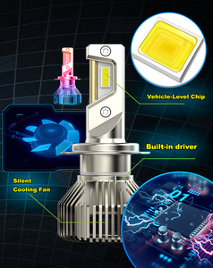 Nouveau X7 haute puissance 45W LED phares de voiture tuyaux 12V Canbus Compatible pour H1 H4 H7 H11 ampoule lampe avec <span class=keywords><strong>3</strong></span> cuivre pour <span class=keywords><strong>BMW</strong></span> 45 ordinaire - Product Image 3