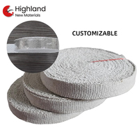 Cordon en fibre céramique durable 1260C, joint réfractaire haute densité 45% Al2O3, isolation thermique, cordon tressé pour four à aluminium