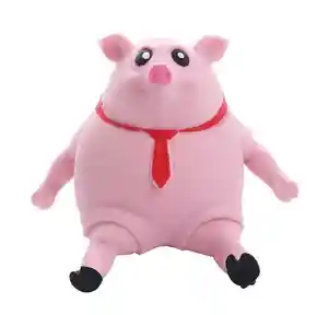 Popular cerdo de piel rosa juguete antiestrés estiramiento lindo cerdo para aliviar el estrés